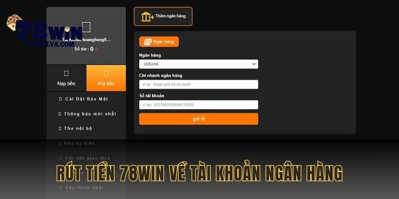 Nhận tiền thưởng về tài khoản ngân hàng